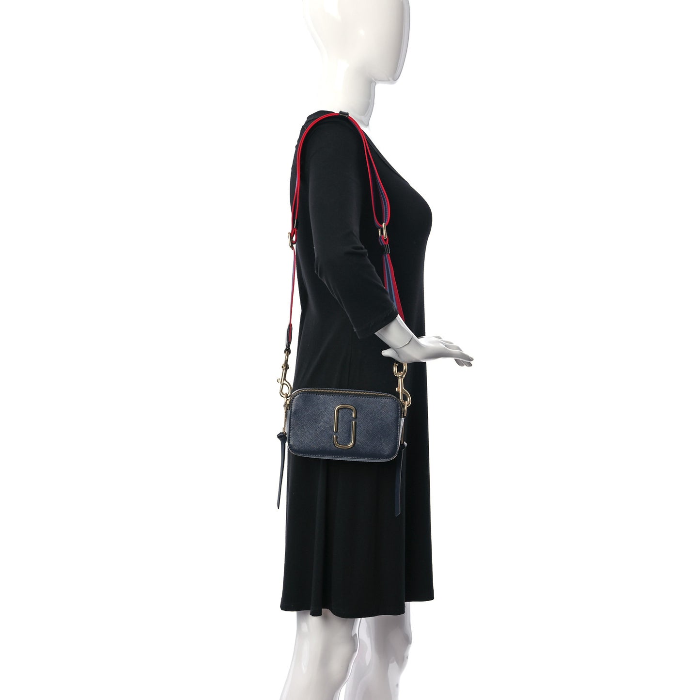 Saffiano Small Snapshot Camera Bag Blue