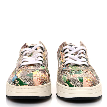 Jimmy Choo Calfskin Snakeskin Embossed Flatform Sneakers 36 Multicolor 3 of 9