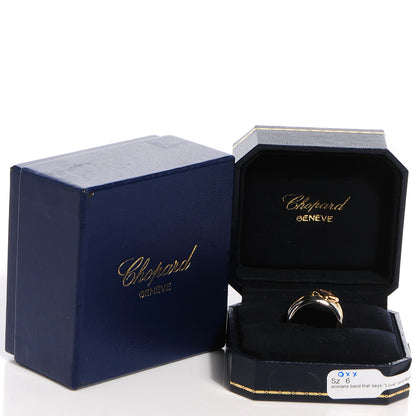 Chopard 18k White and Yellow Gold Happy Diamonds Heart Ring 6.5 5 of 5