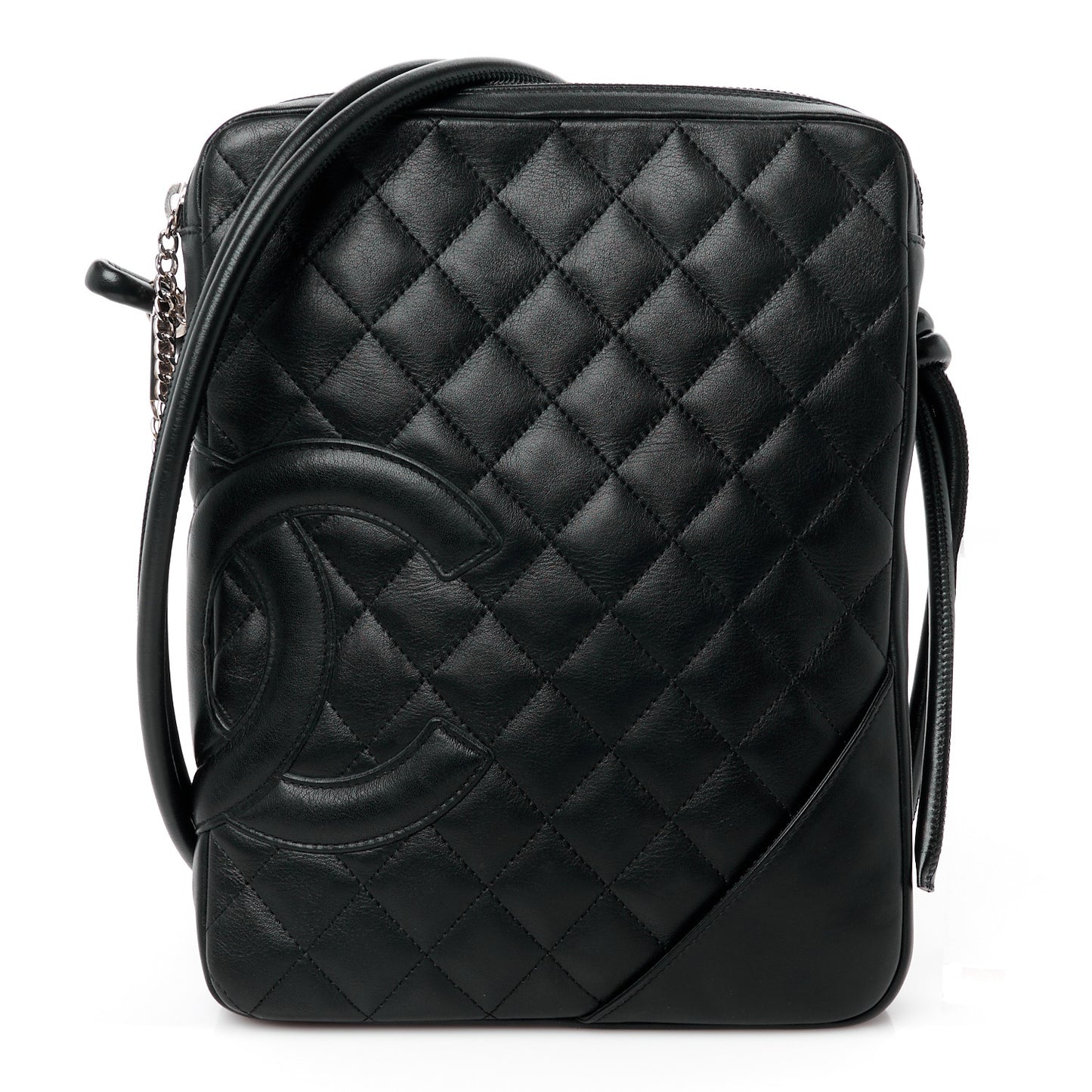 Calfskin Quilted Medium Cambon Messenger Black