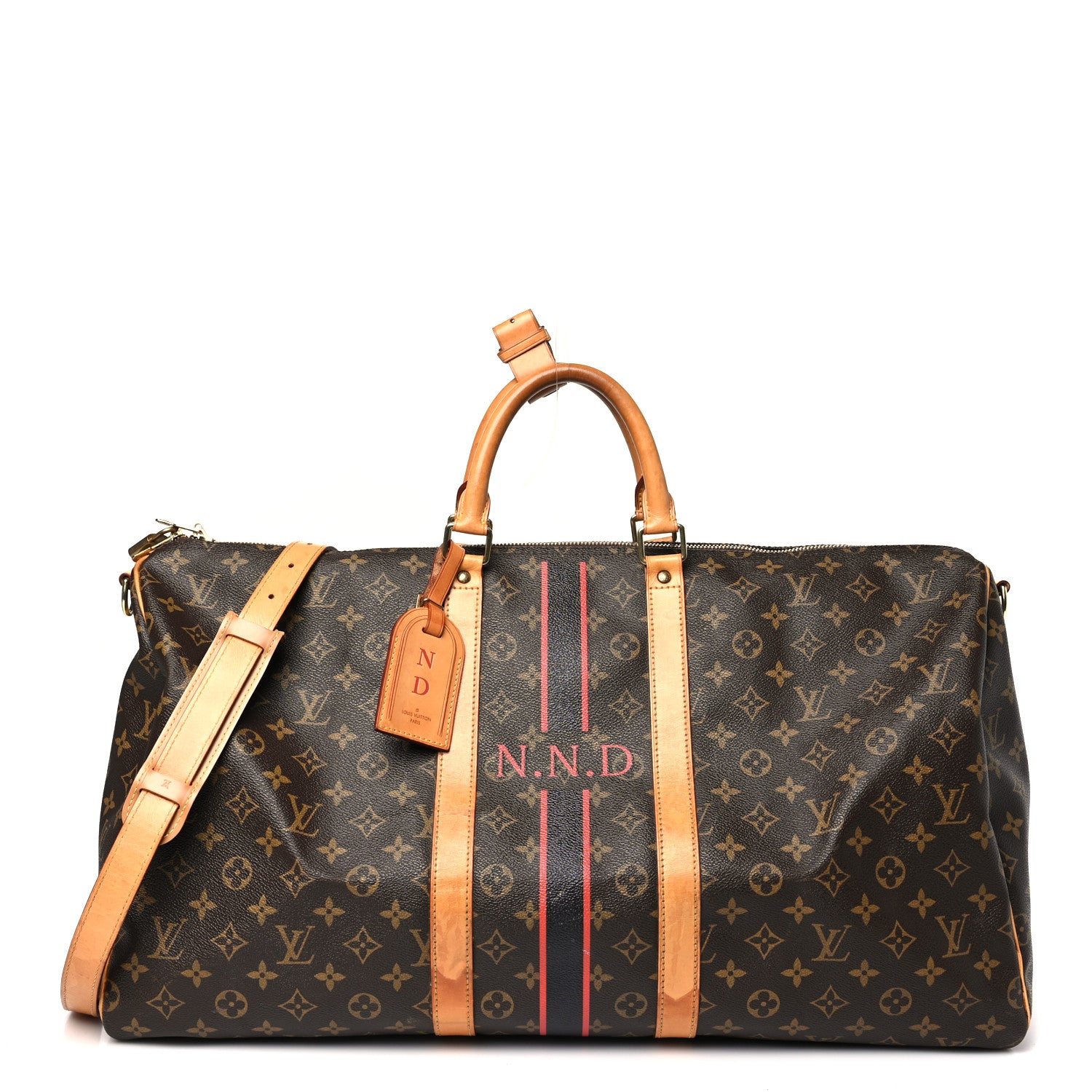 Louis Vuitton Monogram My LV Heritage Keepall Bandouliere 55 Rouge