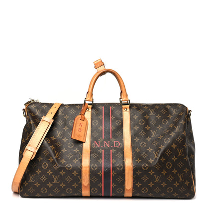 Louis Vuitton Monogram My LV Heritage Keepall Bandouliere 55 Rouge Black 1 of 11