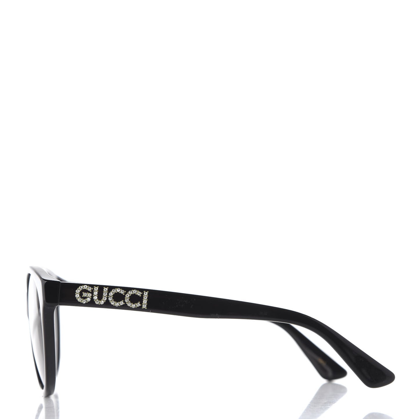 Round Frame Crystal Sunglasses GG 0419S Black
