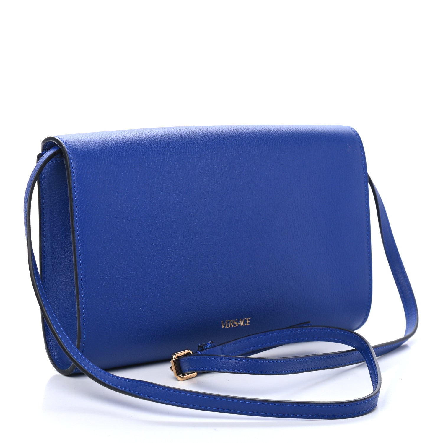 Versace Vitello Medusa Clutch Bag Blue 1 of 4