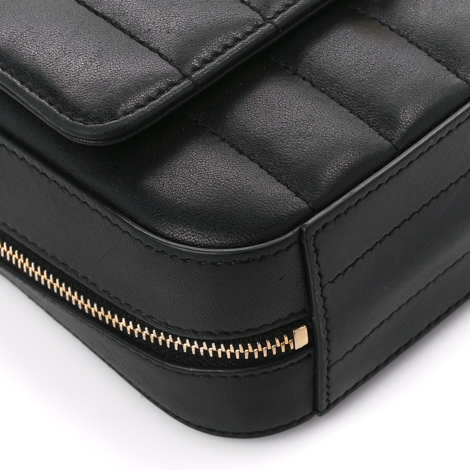 Saint Laurent Lambskin Matelasse Monogram Vicky Camera Bag Black 9 of 10