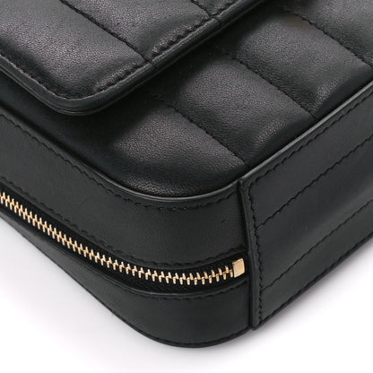 Saint Laurent Lambskin Matelasse Monogram Vicky Camera Bag Black 9 of 10