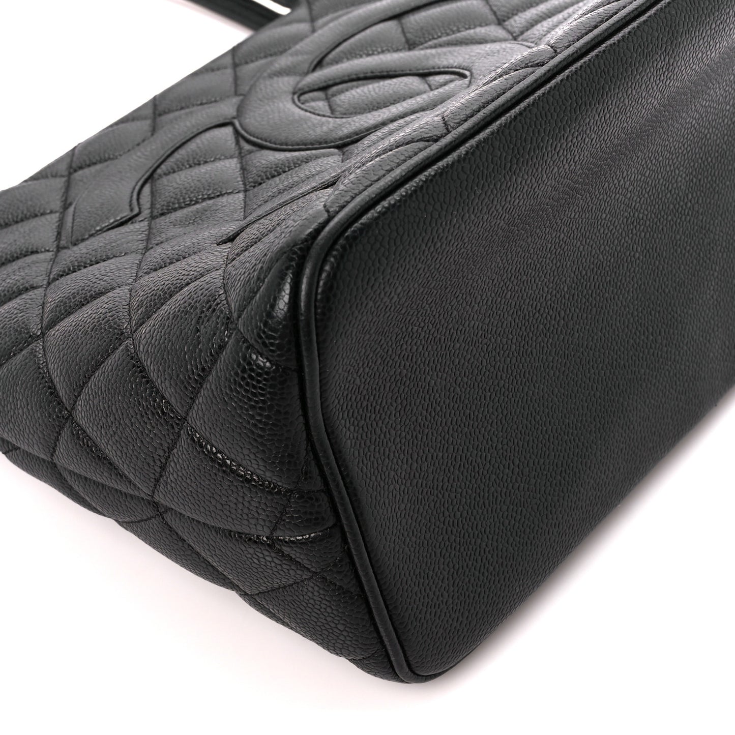 Caviar Quilted Medallion Tote Black