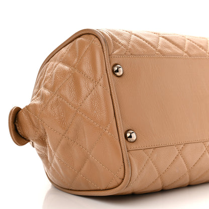 Chanel Caviar Quilted CC Timeless Bowler Dark Beige 8 of 9
