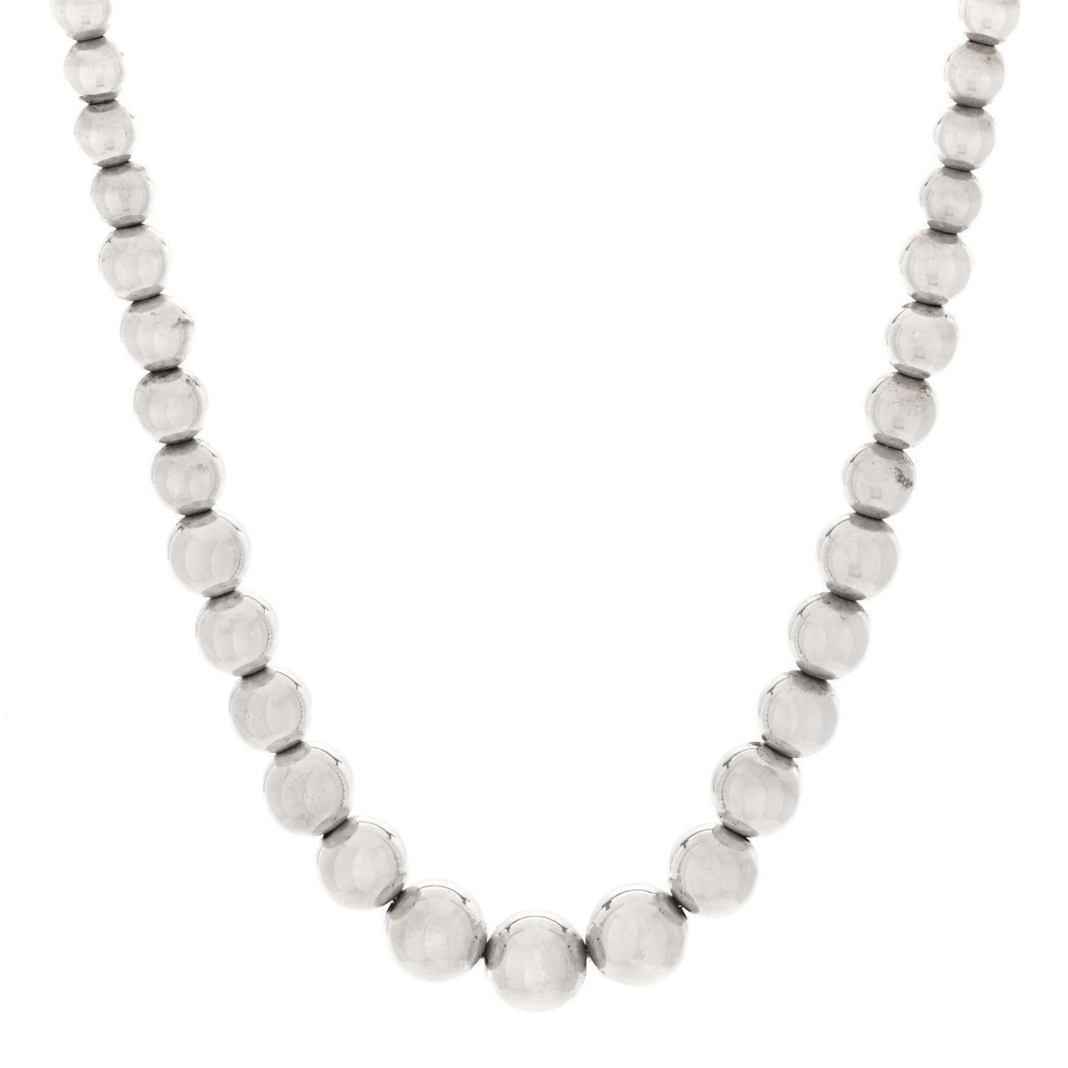Tiffany Sterling Silver Hardwear Graduated Ball Necklace 1 of 5