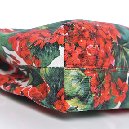 Dolce & Gabbana Canvas Court Printed Floral Kids Tote Red Multicolor 7 of 9