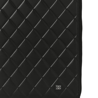 Chanel Calfskin Quilted Diamond Document Portfolio Holder Black 7 of 11