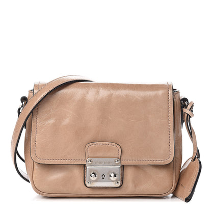Miu Miu Vitello Shine Crossbody Cipria 1 of 11