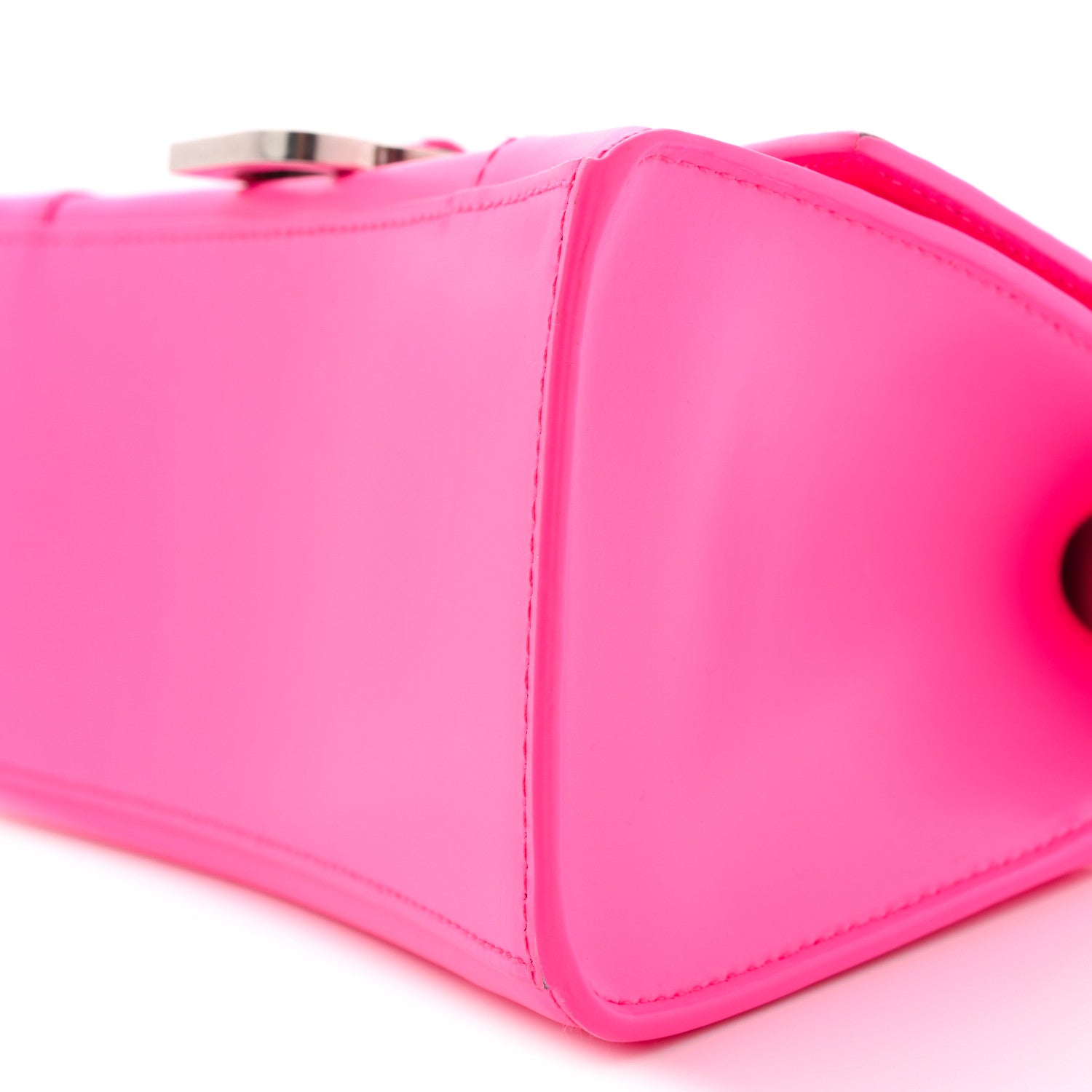 Balenciaga Shiny Box Calfskin Small Hourglass Top Handle Bag Acid Fuchsia 10 of 13