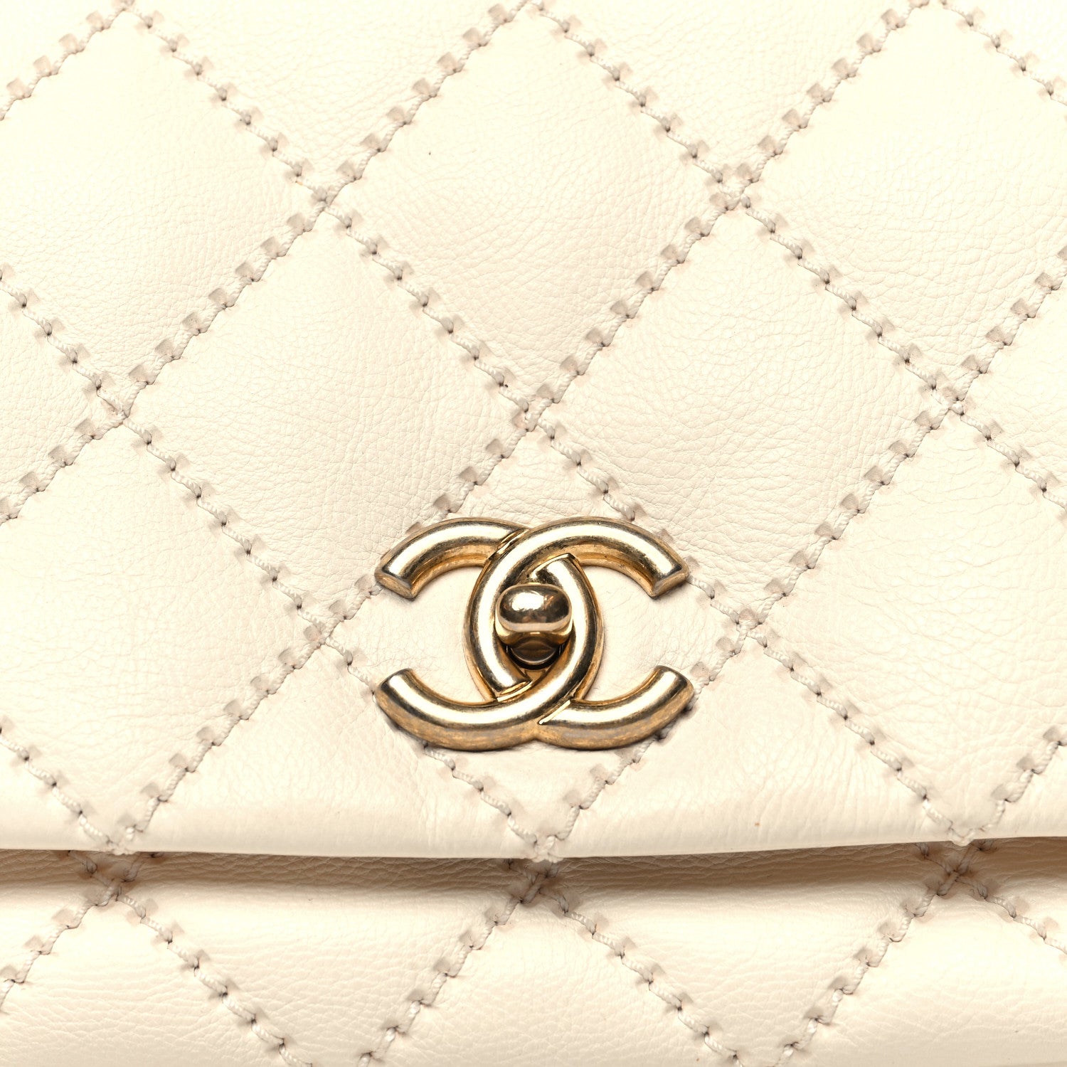 Chanel Calfskin Quilted Retro Chain Flap Beige 8 of 10
