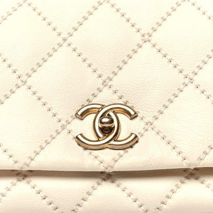 Chanel Calfskin Quilted Retro Chain Flap Beige 8 of 10