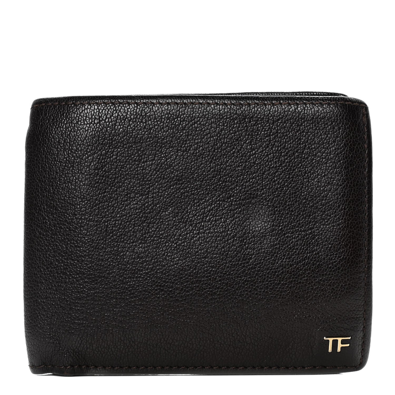 Tom Ford Goatskin Bi-Fold Wallet Dark Brown 1 of 11