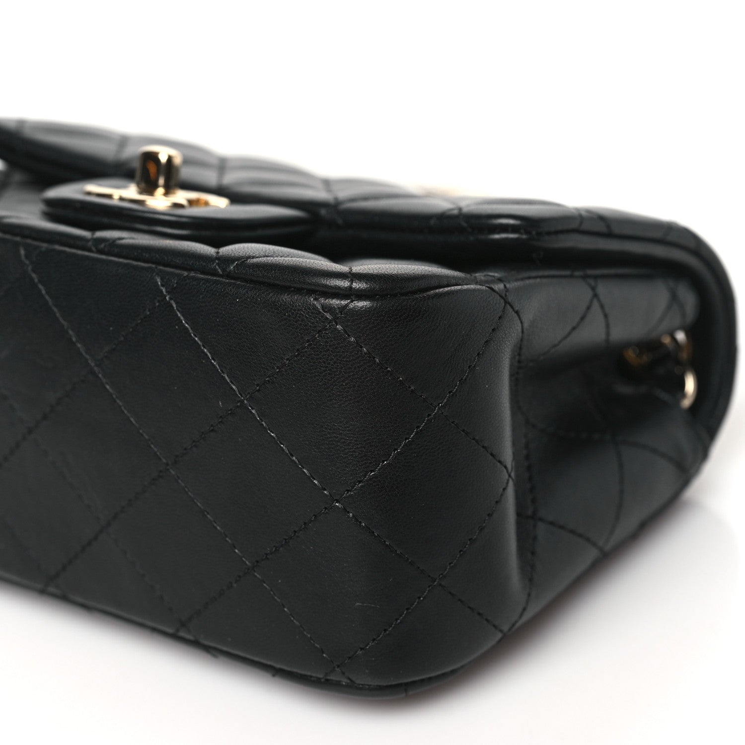 Chanel Lambskin Quilted Mini Square Flap Black 10 of 10