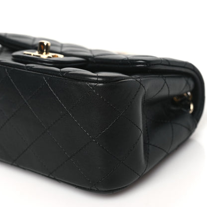 Chanel Lambskin Quilted Mini Square Flap Black 10 of 10