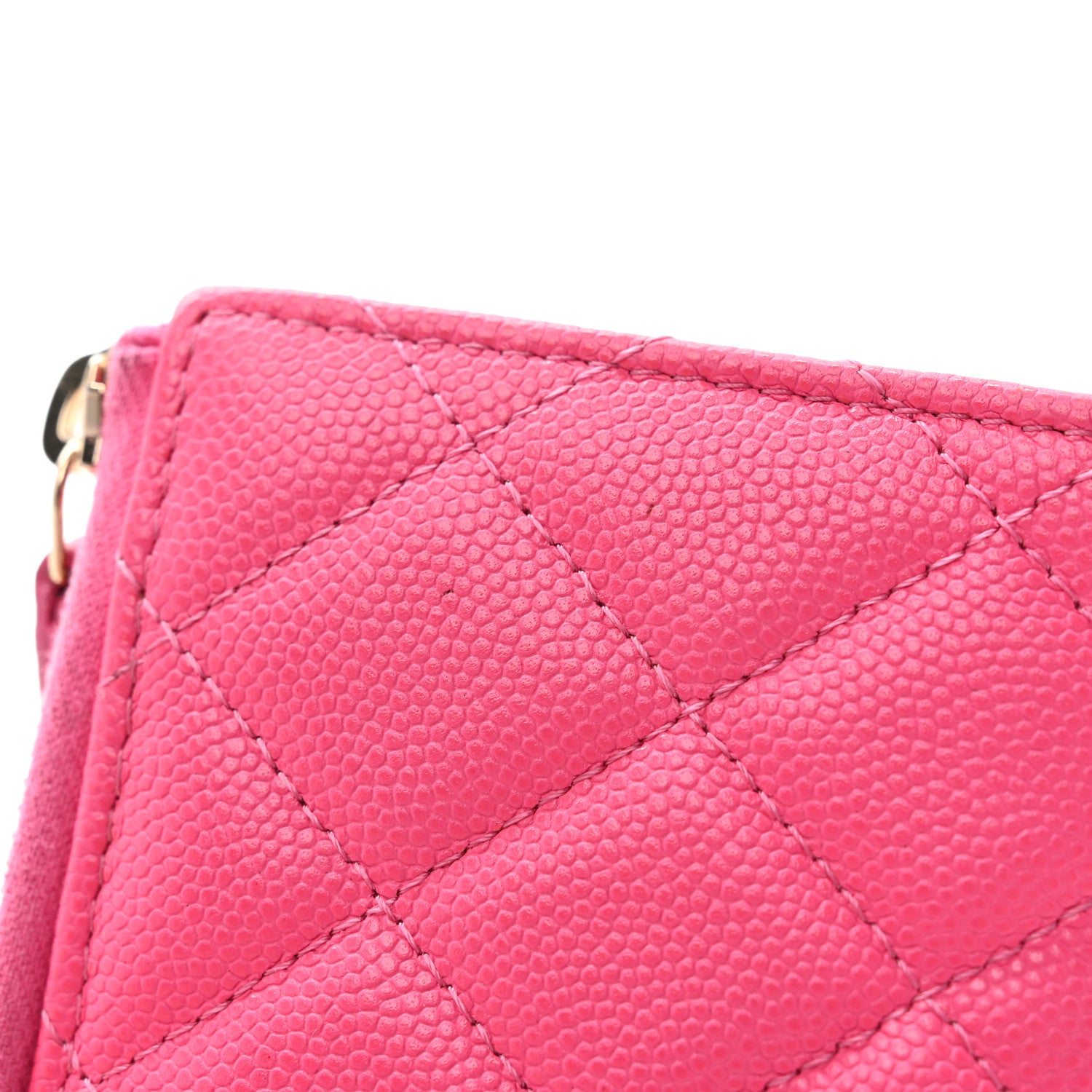 Chanel Caviar Quilted Zipped Key Holder Case Pink 12 of 12