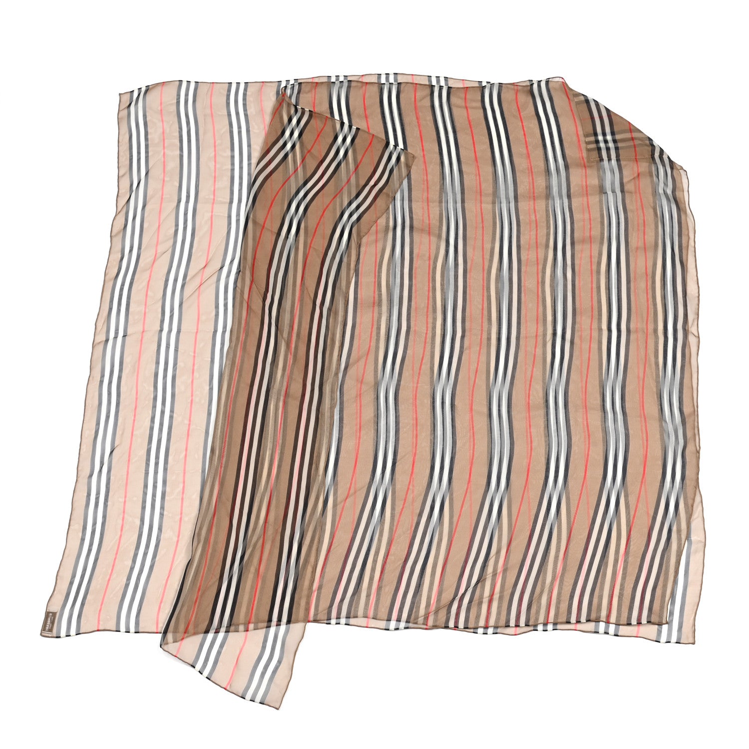 Burberry Silk Icon Stripe Scarf Archive Beige 3 of 5
