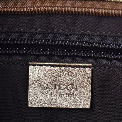 Gucci Crystal Monogram Web Small Flat Messenger Crossbody Bronze 6 of 13