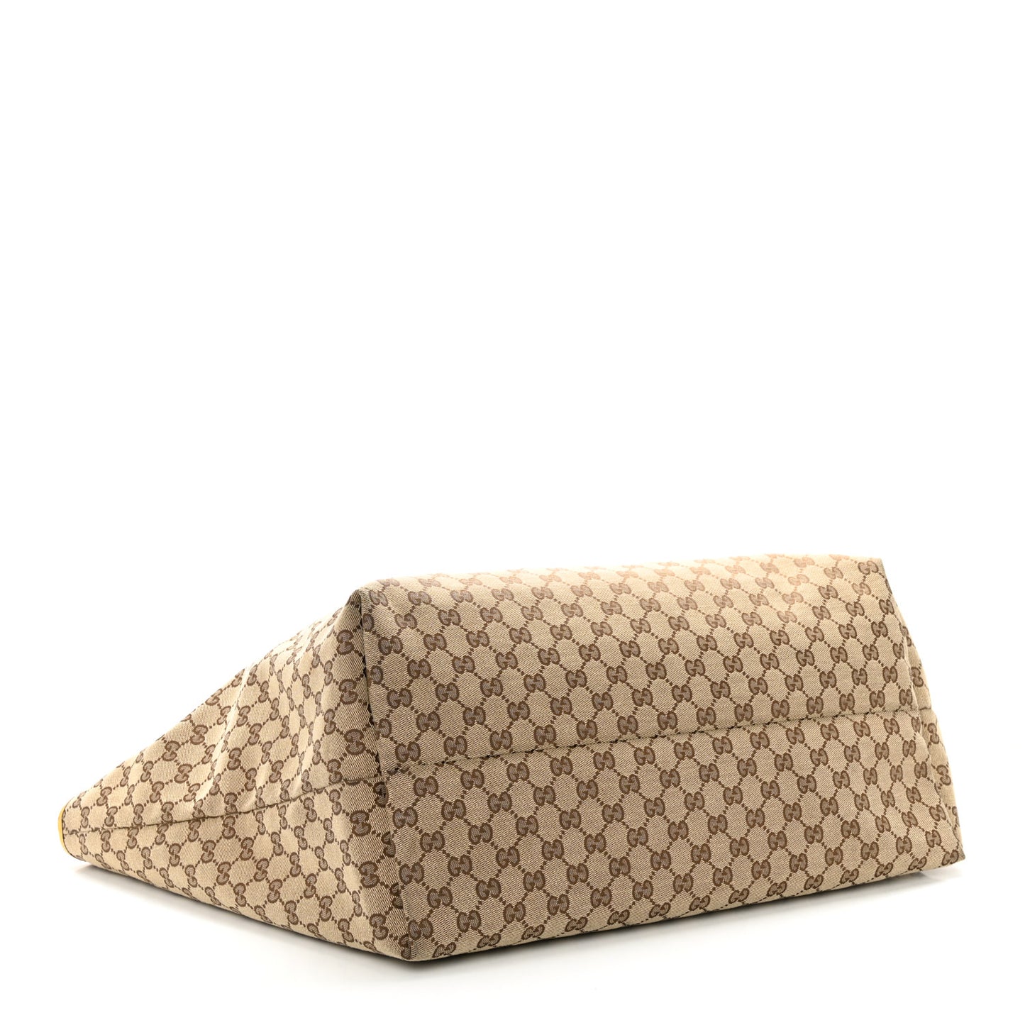 GG Monogram Patent Oliver Pug Tote Yellow Beige