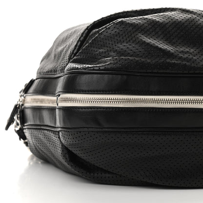 Chanel Lambskin Perforated Baseball Spirit Ligne Bag Black 4 of 8