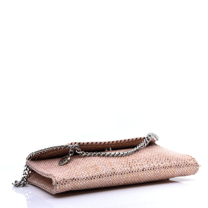 Stella McCartney Metallic Woven Raffia Falabella Mini Crossbody Pink 4 of 11