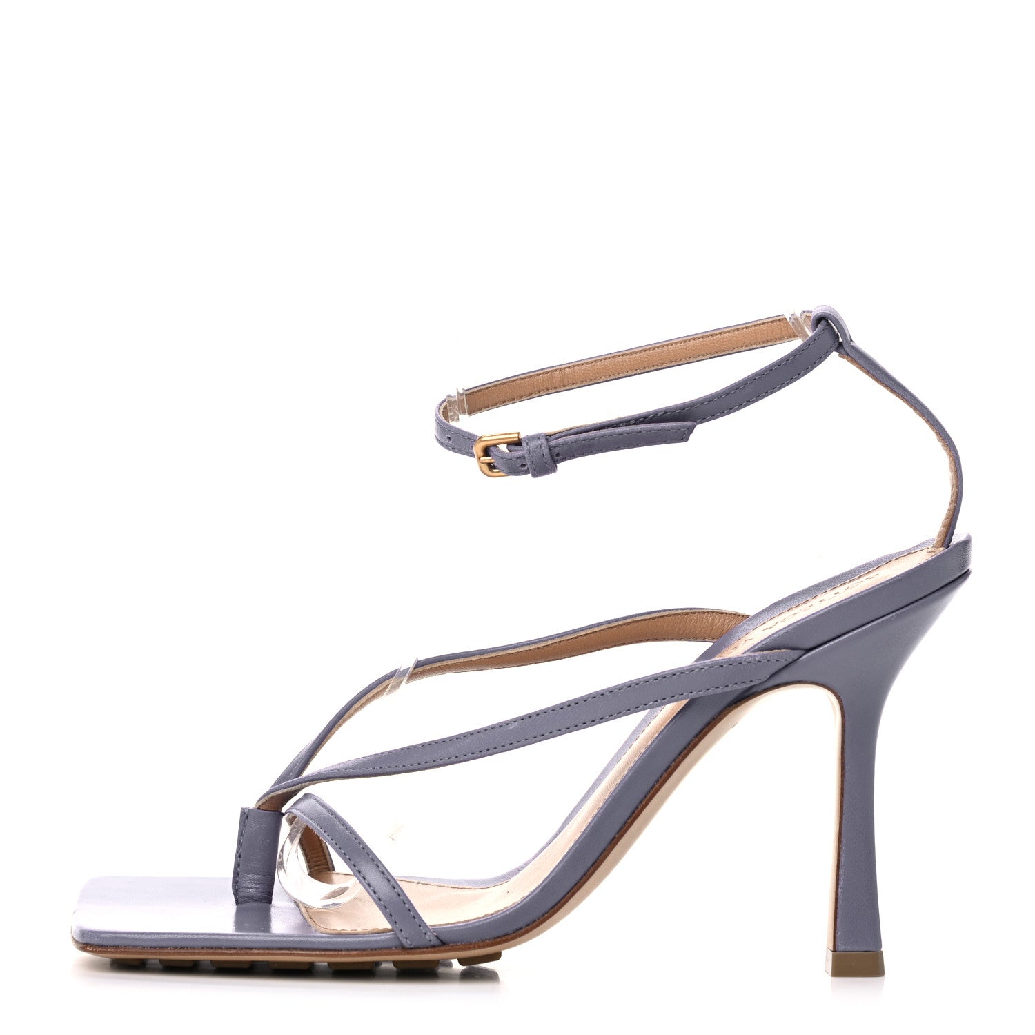 Bottega Veneta Lambskin Stretch Multi Strap 90mm Sandals 36.5 Lavender 1 of 7