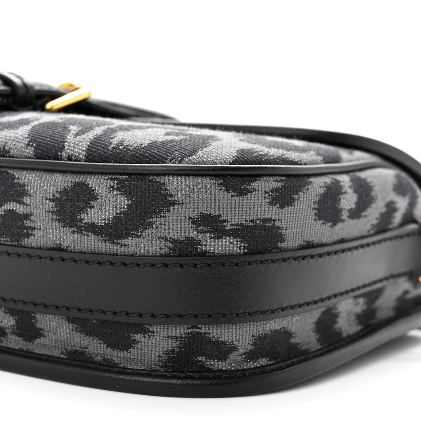 Canvas Mizza Embroidered Medium Bobby Flap Grey Black