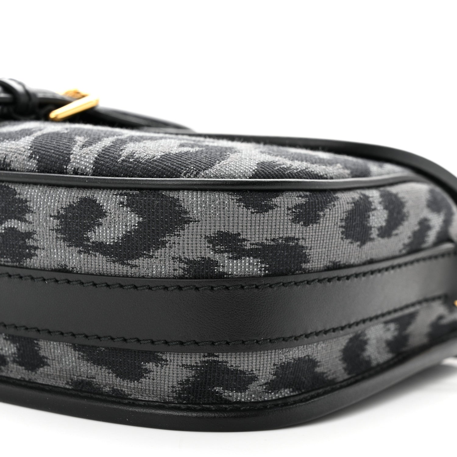 Christian Dior Canvas Mizza Embroidered Medium Bobby Flap Grey Black 9 of 9