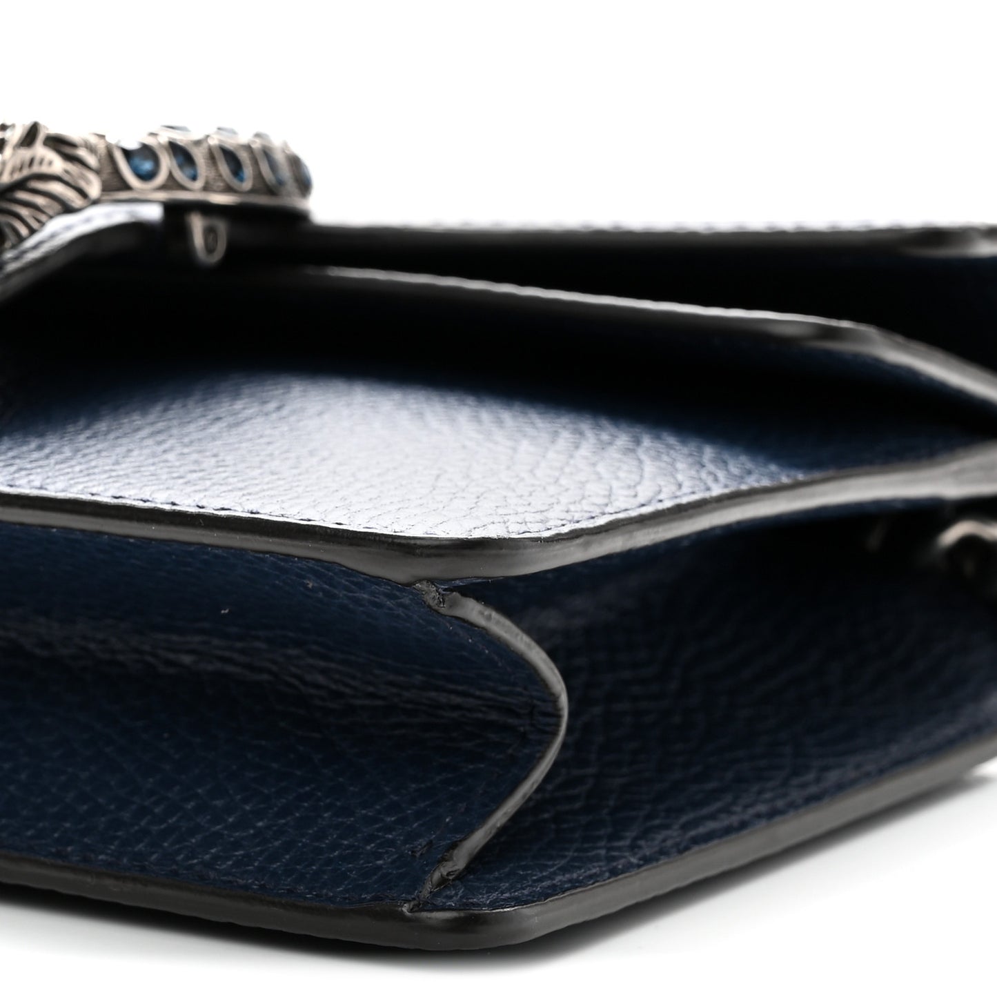 Dollar Calfskin Crystal Mini Dionysus Shoulder Bag Blue Agata Montana Sapphire