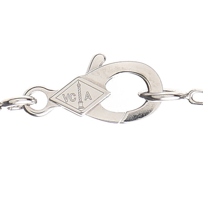 Van Cleef & Arpels 18K White Gold Diamond Vintage Alhambra Pendant Necklace 4 of 8