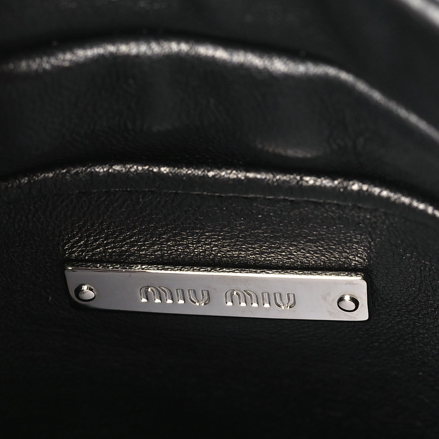 Nappa Matelasse Crystal Shoulder Bag Black