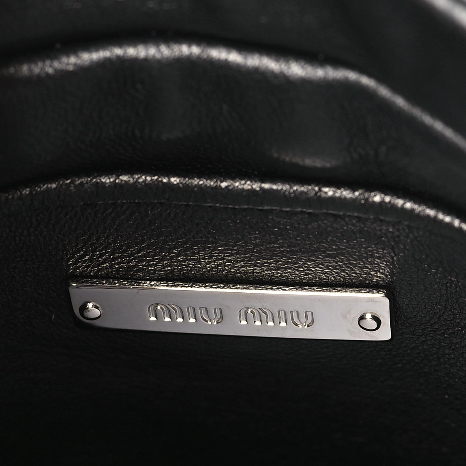 Miu Miu Nappa Matelasse Crystal Shoulder Bag Black 6 of 8