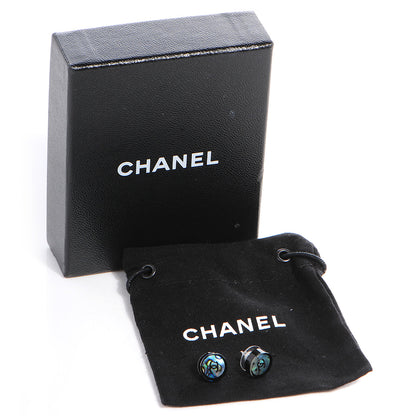 Chanel Abalone CC Earrings 5 of 5