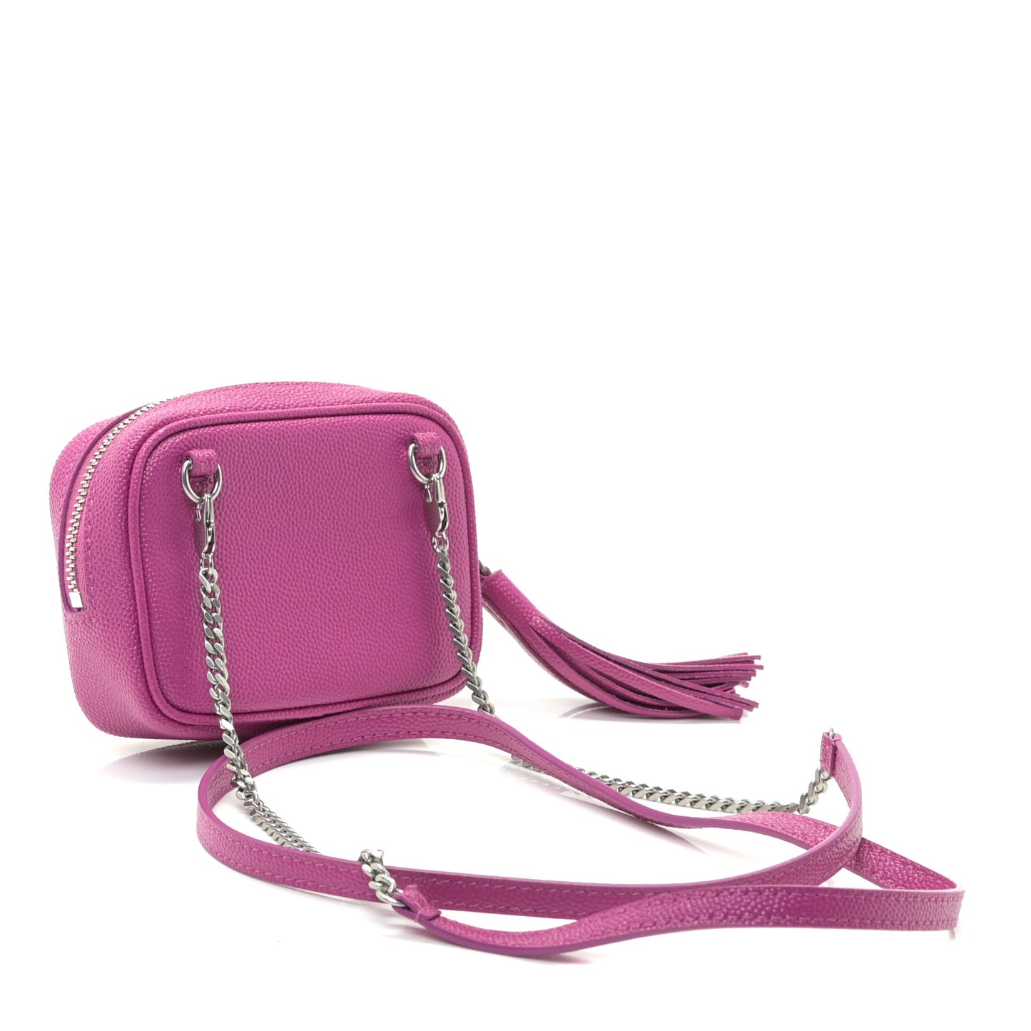 Grain De Poudre Matelasse Monogram Baby Lou Camera Bag Electric Fuxia