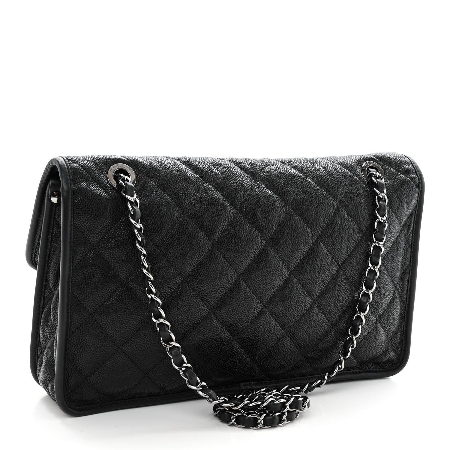 Chanel Caviar Quilted Large French Riviera Flap Black 3 of 13