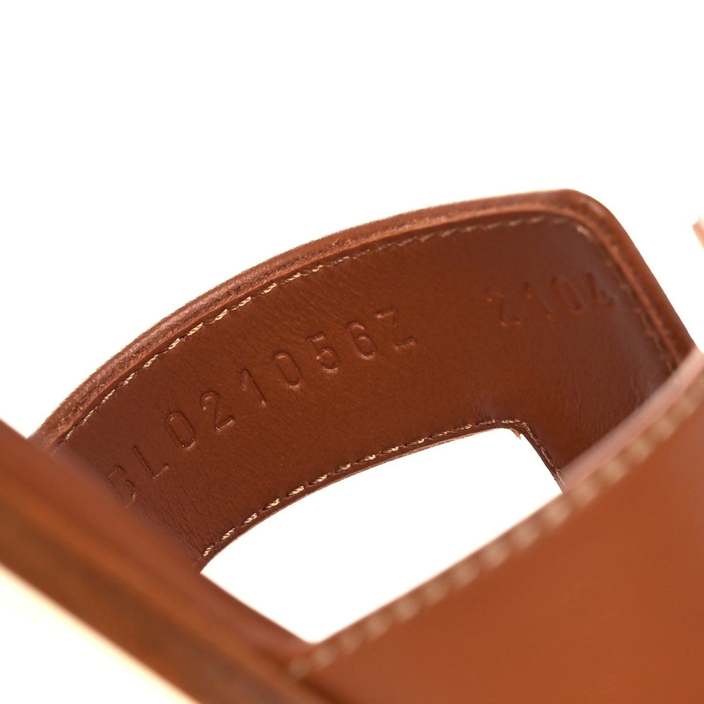 Box Calfskin Oran Sandals 38.5 Gold