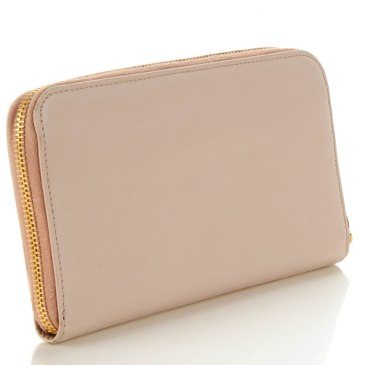 Saffiano Metal Zip Around Wallet Cammeo