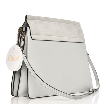 Chloe Calfskin Suede Medium Faye Shoulder Bag Airy Grey 4 of 18