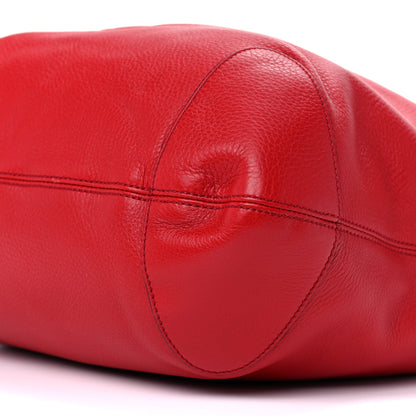 Gucci Pebbled Calfskin Medium Soho Chain Hobo Red 9 of 10