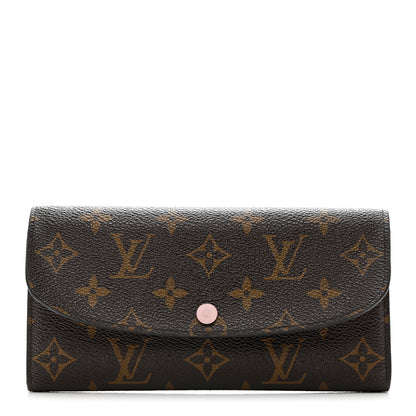 Louis Vuitton Monogram Emilie Wallet Rose Ballerine 1 of 8