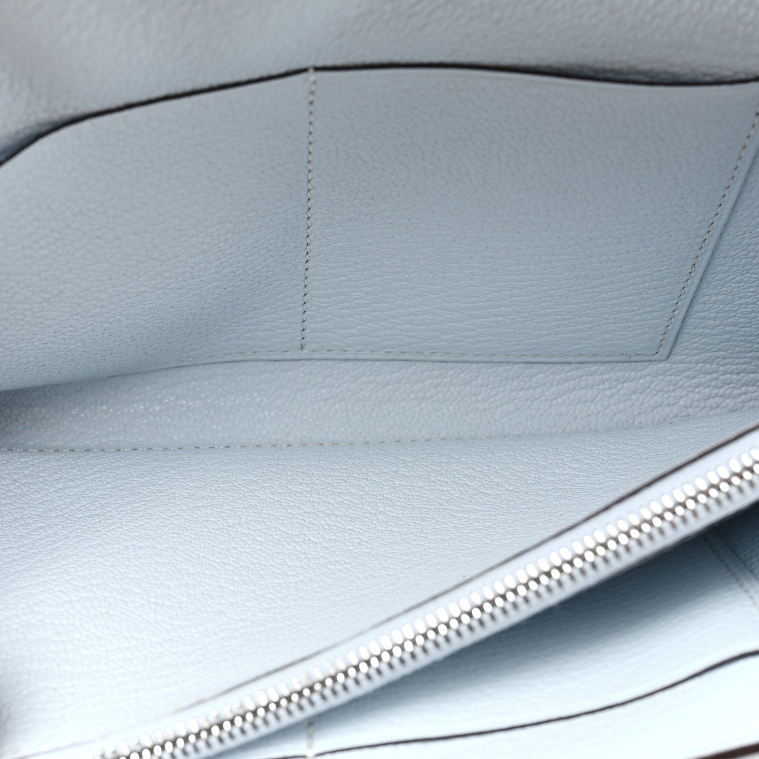 Hermes Chevre Mysore Kelly Wallet To Go Bleu Brume 7 of 11