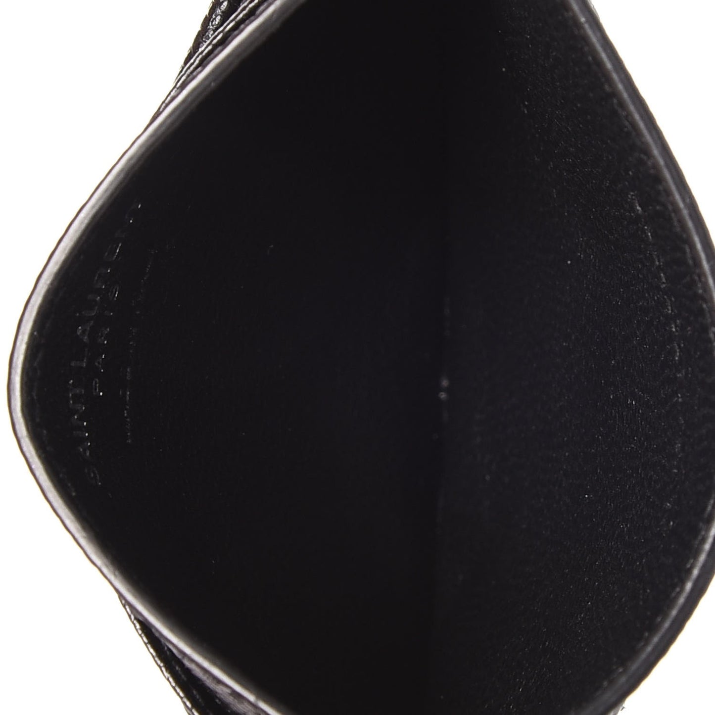 Grain De Poudre Matelasse Chevron Monogram Credit Card Case Black