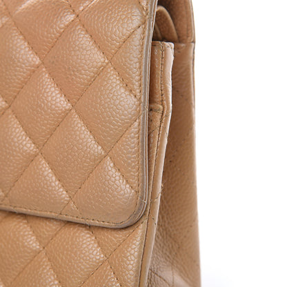 Chanel Caviar Quilted Medium Double Flap Beige 10 of 21