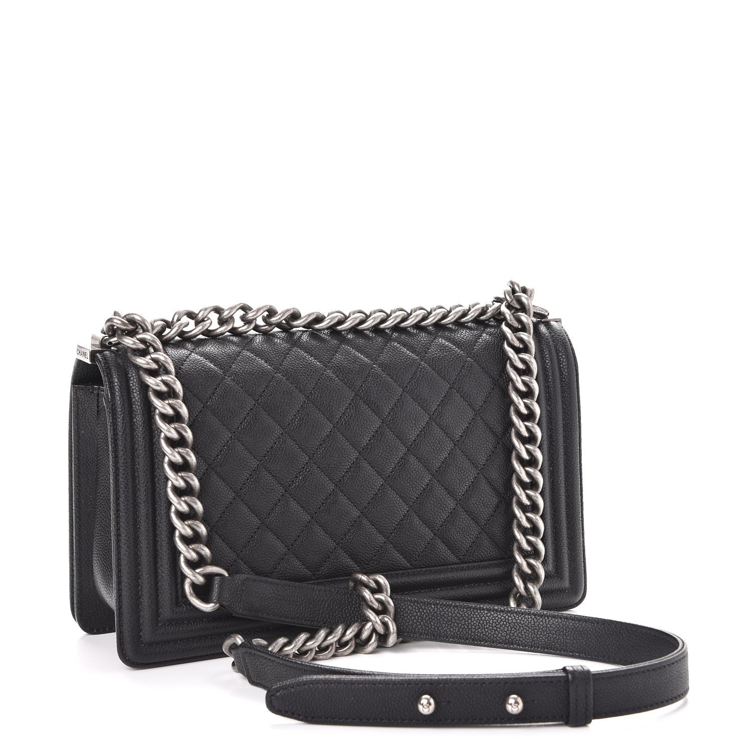 Chanel Caviar Quilted Medium Boy Flap Black 3 of 8