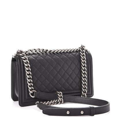 Chanel Caviar Quilted Medium Boy Flap Black 3 of 8