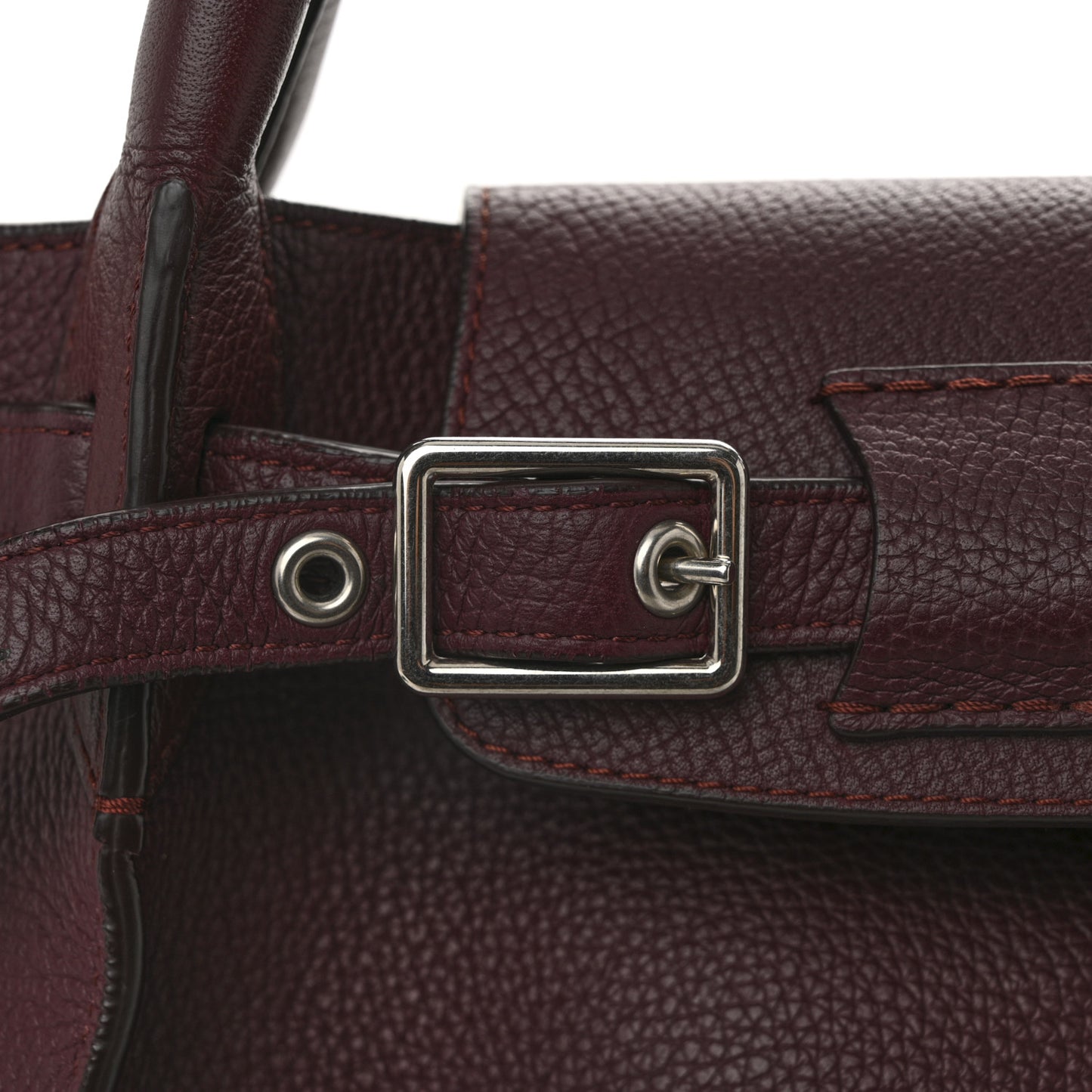 Supple Grained Calfskin Small Big Bag Wine