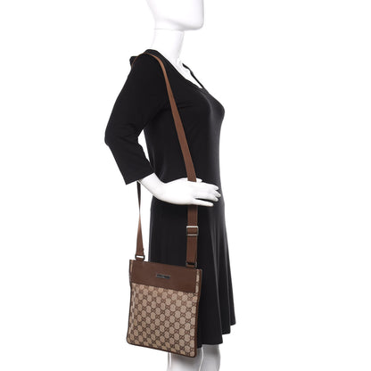 Gucci Monogram Messenger Crossbody Bag Brown 2 of 10
